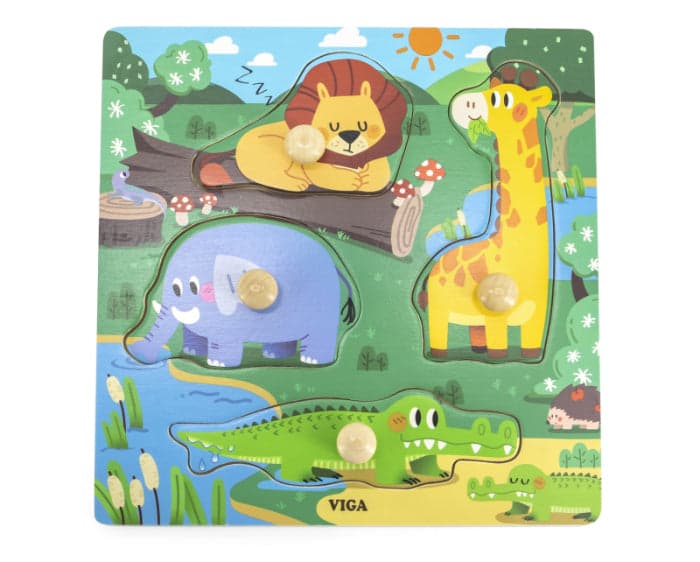 Puzzle de madeira Viga Animais selvagens