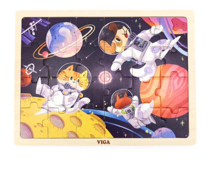 Puzzle de madeira de 24 peças Viga Espaço