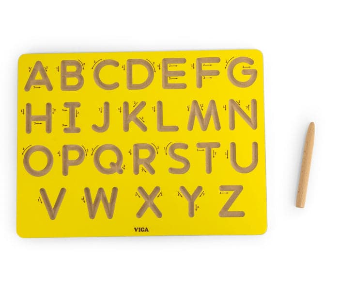 Prancheta de madeira Viga letras maiúsculas