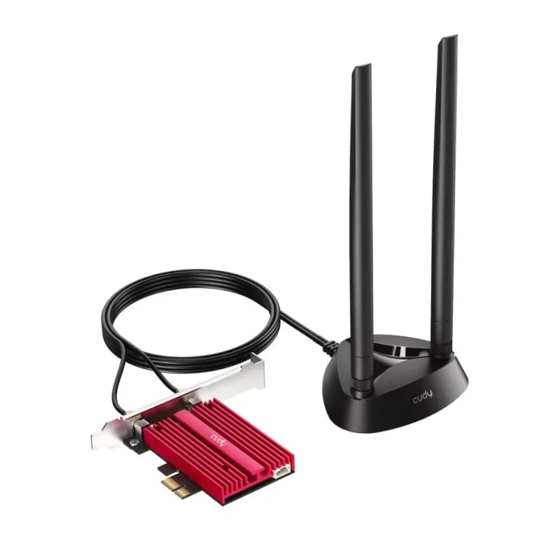 Cudy Placa de Rede AX5400 Wi-Fi 6/6E Bluetooth 5.2 PCI Express