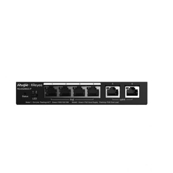 Ruijie Networks Switch Reyee RG-ES206GC-P de 5 Portas 10/100 Mbps