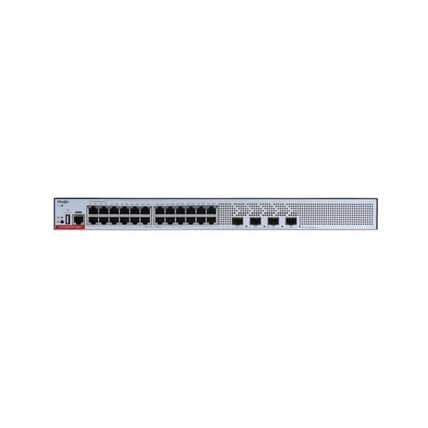 Ruijie Networks Switch 24 Portas RJ45 PoE+ e 4 Portas SFP+ L3 RG-CS83-24GT4XS-P