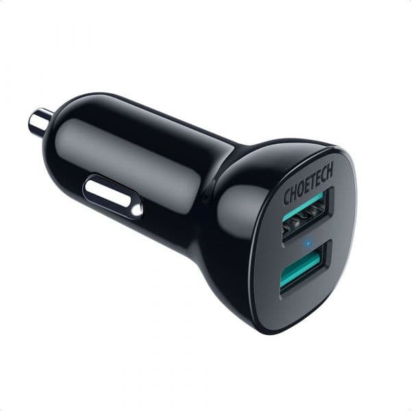 Choetech 2Qc3.0 Usb-a Car Black - 6971824976120