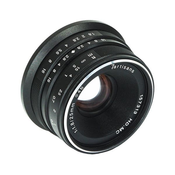 Objetiva 7Artisans 25mm f/1.8 para Fujifilm X Black