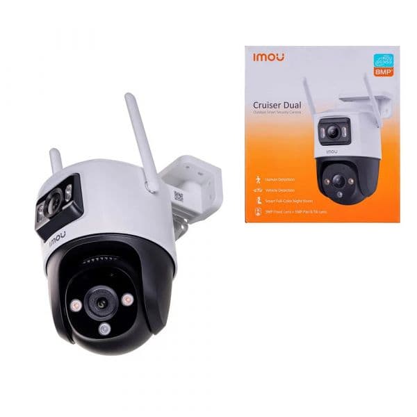 Imou Câmara de Segurança Cruiser Dual Turret IPC-S7XP-8M0WED-0360 8MP 360° Wi-Fi Externa