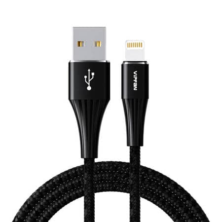 CABO USB PARA LIGHTNING VIPFAN 1.2M (PRETO)