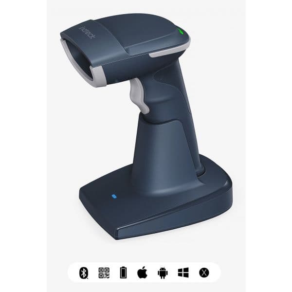 Intek Leitor de Código de Barras BCST-54 1D/2D Bluetooth Sem Fios USB Azul
