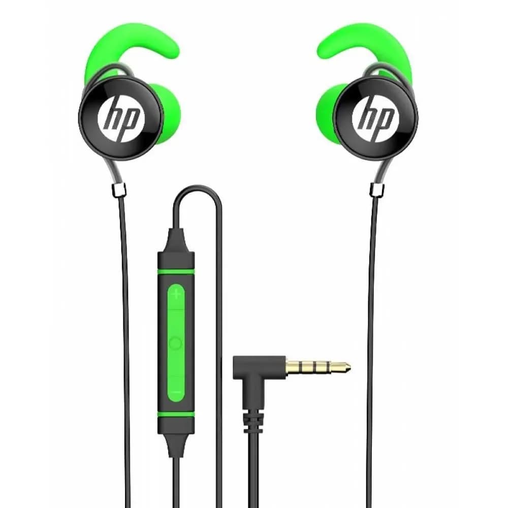 Hp Auriculares Com Fio + Micro DHE-7004 Black/Green