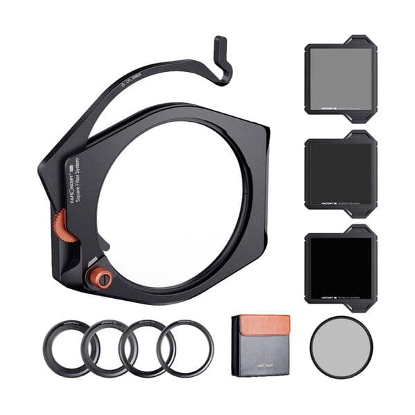 K&f Concept Kit Porta-Filtros + CPL + ND8/ND64/ND1000 + 4Anéis