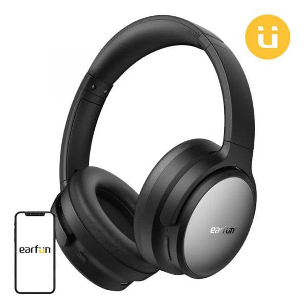EarFun Tune Pro ANC Bluetooth Noise-Cancelling Preto