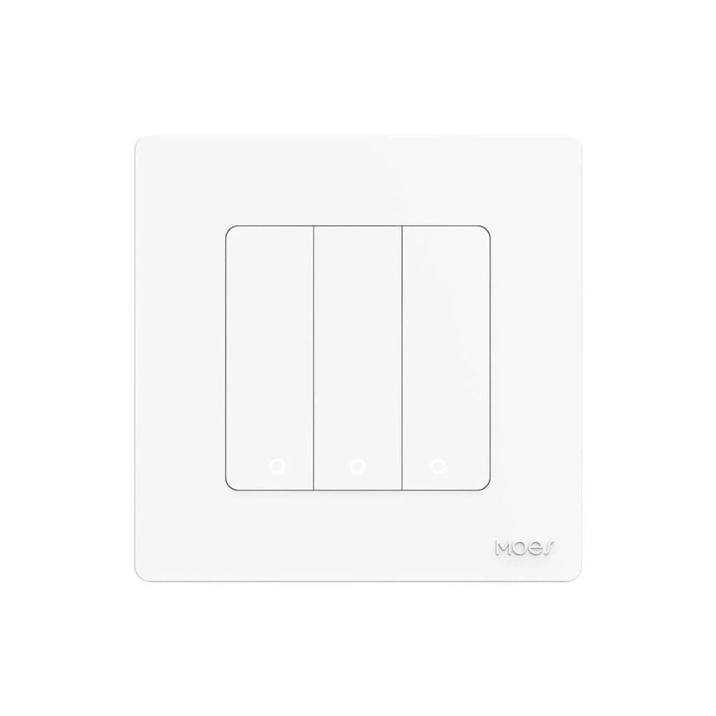 MOES Interruptor de 3 Botões Zigbee - Série Star Ring