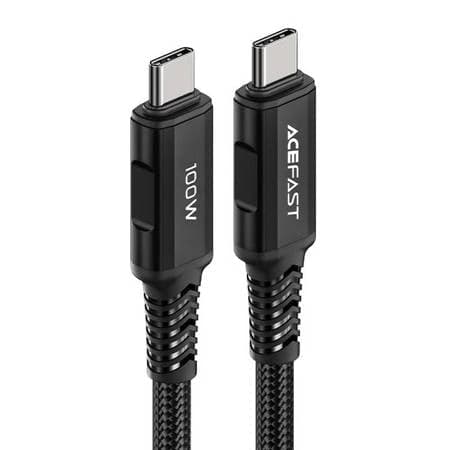 Cabo Acefast C4-03 Preto USB-C para USB-C PD QC 100W 5A 480Mb/s 2m - preto