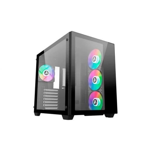 Abysm Caixa ATX Danube Sava 285 Bx203 ARGB Tempered Glass Black - AB128512