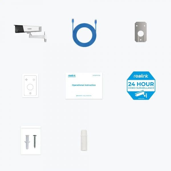 Reolink Câmara de Vigilância Duo Series P730 4K UHD PoE 180° Branco/Preto