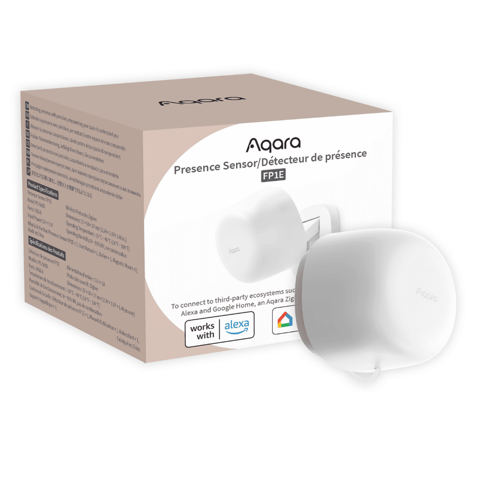 Aqara Sensor de Presença Inteligente Zigbee 3.0 + Matter com Radar 60GHz – Aqara FP1E (PS-S03D)