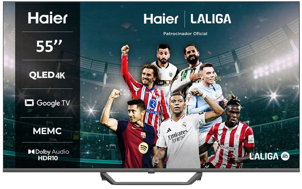 TV Haier 55" H55S80EUX QLED Smart TV (Google TV) 4K HDR