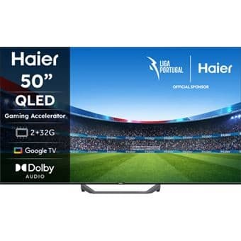 TV Haier 50" H50S80FUX QLED Smart TV Google TV 4K HDR