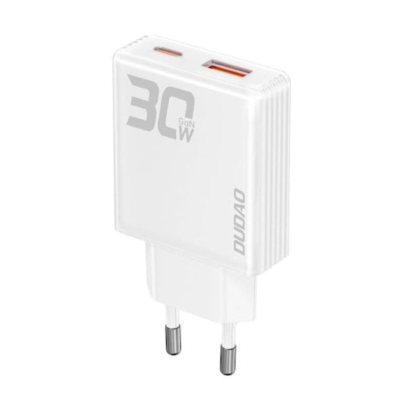 NÚCLEO DUDAO A30EU 1A1C 30W + CABO TYPE C - LIGHTNING 1M - Tuga Mobile
