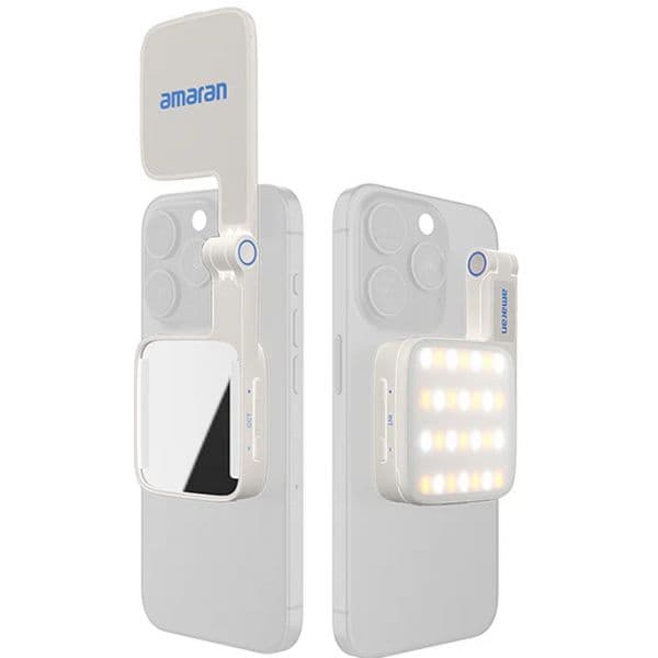 Amaran Lâmpada LED Go Mini Bi-Color 2700K-6500K com Carregamento USB-C Branco