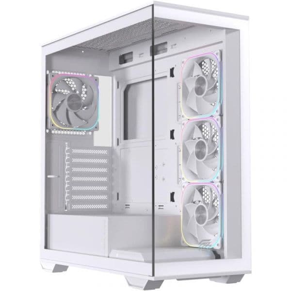 Einarex Prisma S700 RGB White Caixa Midi Tower ATX Vidro Temperado Branca