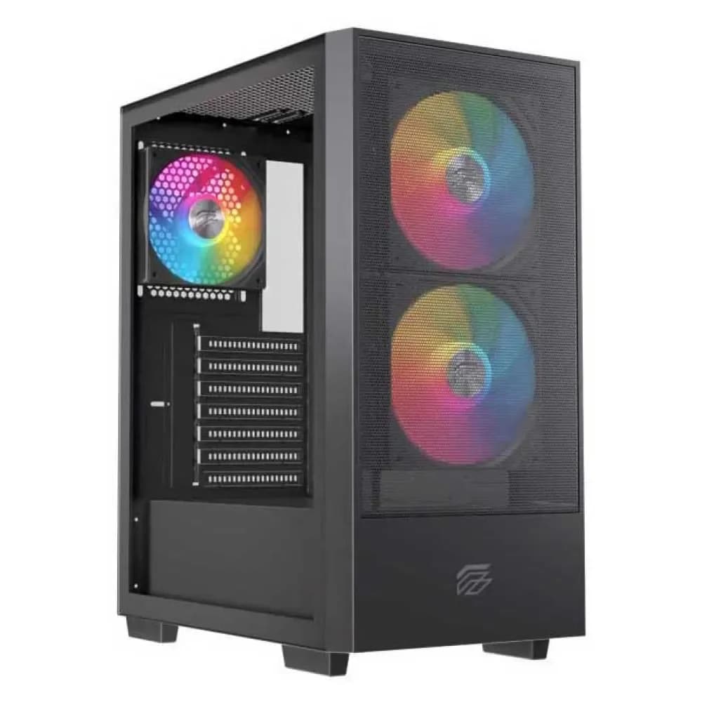 Einarex Pulse P100 RGB Caixa Mid-Tower ATX com Painel de Vidro Preta