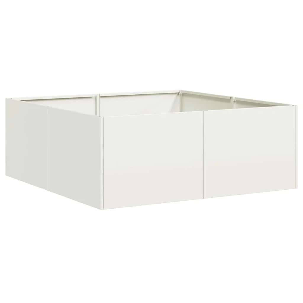 vidaXL Vaso/floreira 80x80x30 cm aço branco