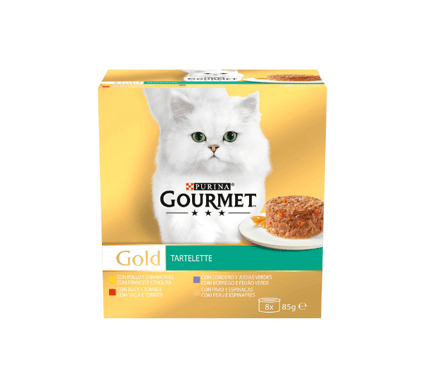 Ração Húmida Purina Gourmet Gold Tartelette 8x85g Carnes & Legumes