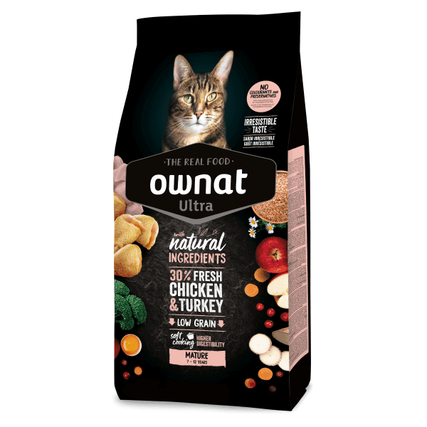 Ownat Ultra Mature Frango e Peru 7-12 anos 1.5Kg