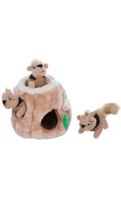 Outward Hound Brinquedo Cão Peluche Tronco com Esquilos Escondidos Grande