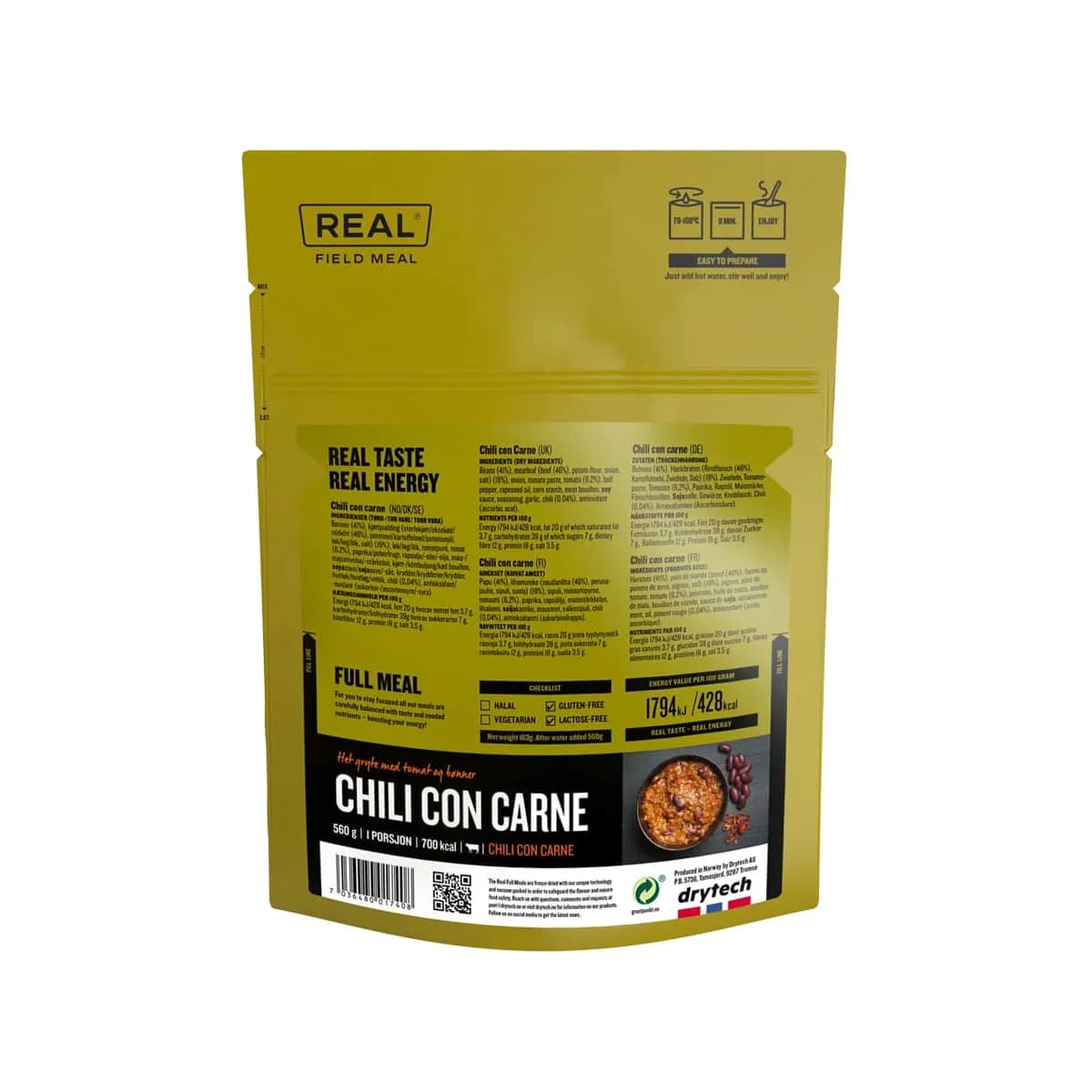 Real Field Meal – Chili con Carne, Large Size – 163g