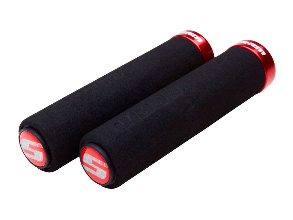 PUNHOS BICICLETA SRAM LOCKING GRIPS FOAM PRETO/VERMELHO