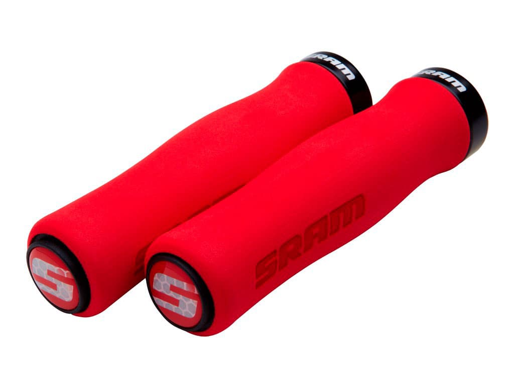 PUNHOS BICICLETA SRAM LOCKING GRIPS CONTOUR VERMELHO/PR
