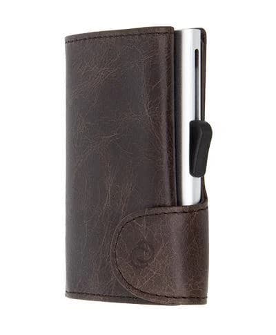 Carteira 6 Cartões C-SECURE Vintage 75C03 Dark Brown