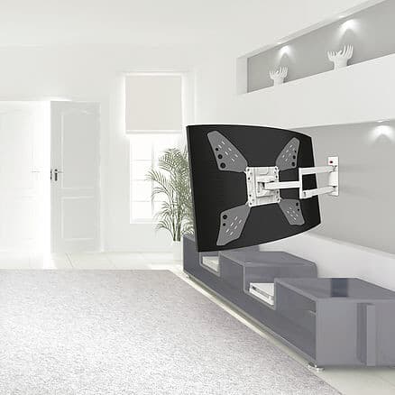 Barkan Suporte 4 Movimentos Inclinável Giratório 40"-70" F.Motion Branco 3400Lw