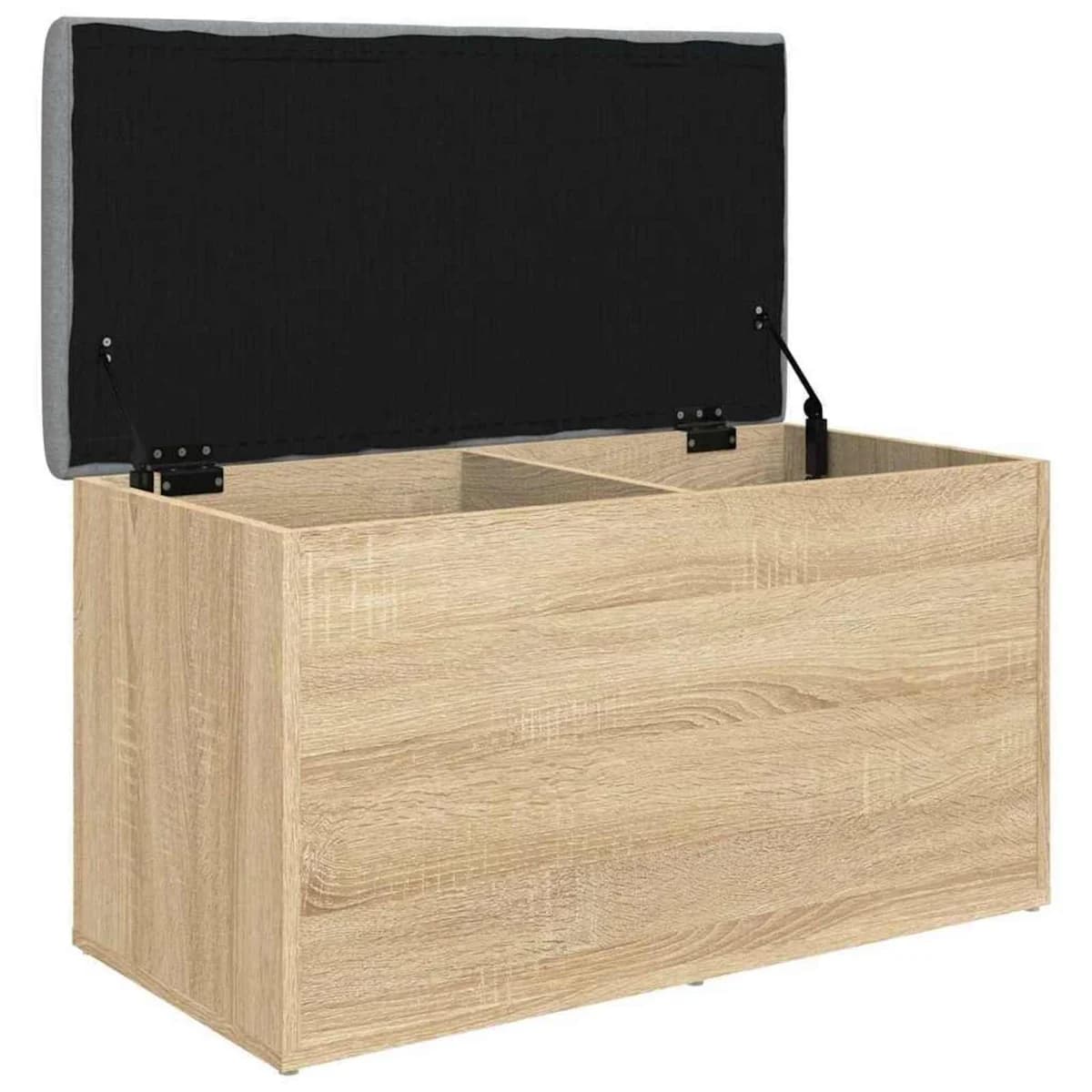 vidaXL Banco de Arrumação 82x42x45cm Derivados Madeira Carvalho Sonoma - 3697728869