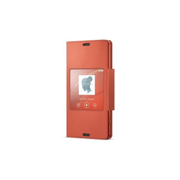 Sony Capa Style Cover Window SCR26 para Xperia Z3 Compact Mandarin Red