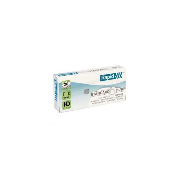 Rapid Caixa 1000 Agrafos 23/6 Galvanizados