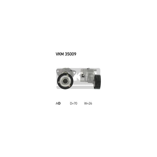 SKF - VKM 35009 - Rolo tensor, correia trapezoidal estriada - 7316571806273