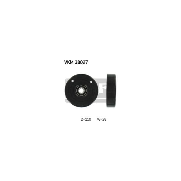 SKF - VKM 38027 - Polia de desvio/de guia, correia trapezoidal estriada - 7316572432211