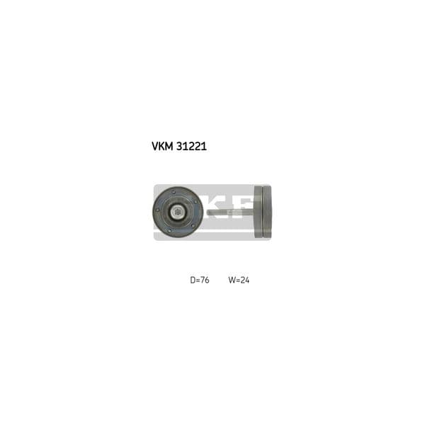 SKF - VKM 31221 - Polia de desvio/de guia, correia trapezoidal estriada - 7316574089185