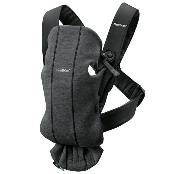 Babybjorn Porta bebé Mini Baby Carrier 3D Jersey Charcoal Grey - 1027911-3037050