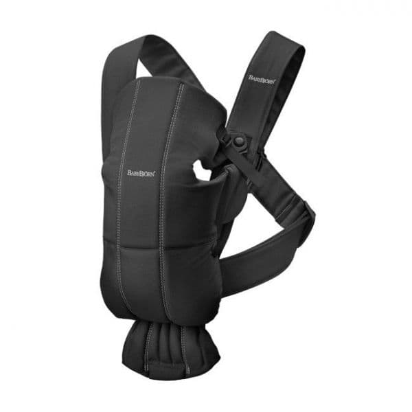 BabyBjörn Porta-Bebé Mini Woven Black