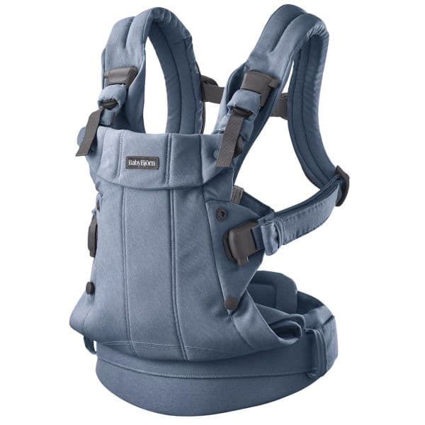 BabyBjörn Porta-Bebé Harmony Woven Mélange Blue
