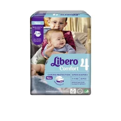 Libero Fraldas Comfort T4 7-11Kg 26 un.