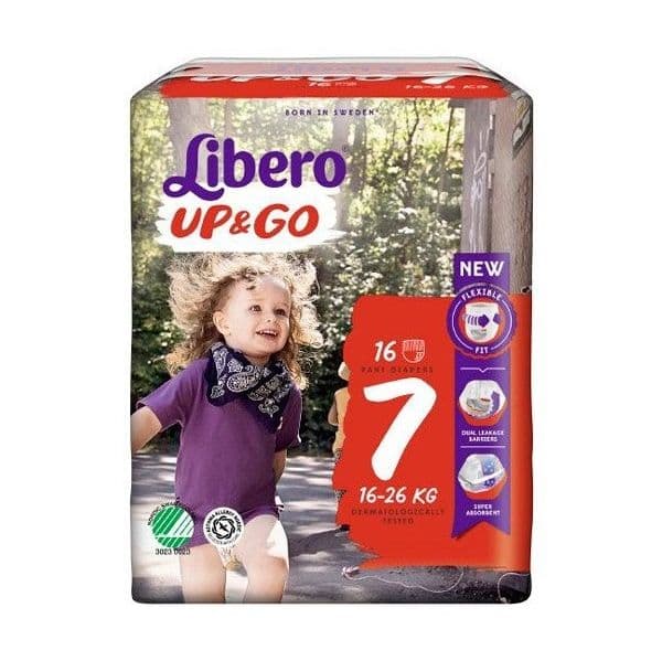 Libero Up & Go Fraldas Tamanho 7 16 Unidades