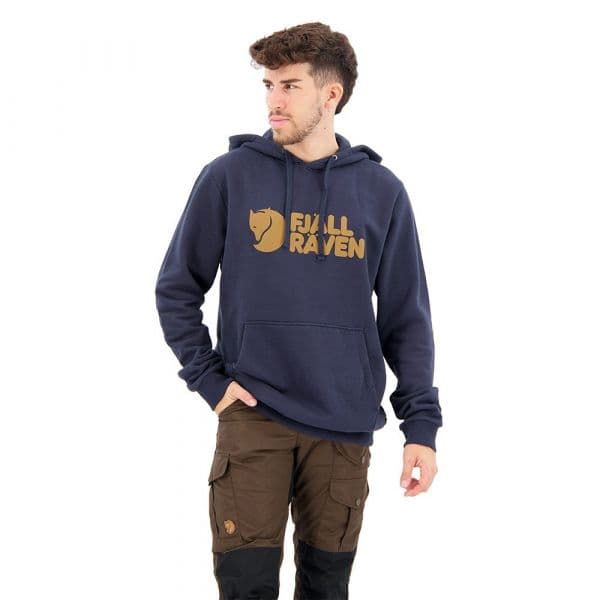 Fjällräven Logo Hoodie Preto S Homem