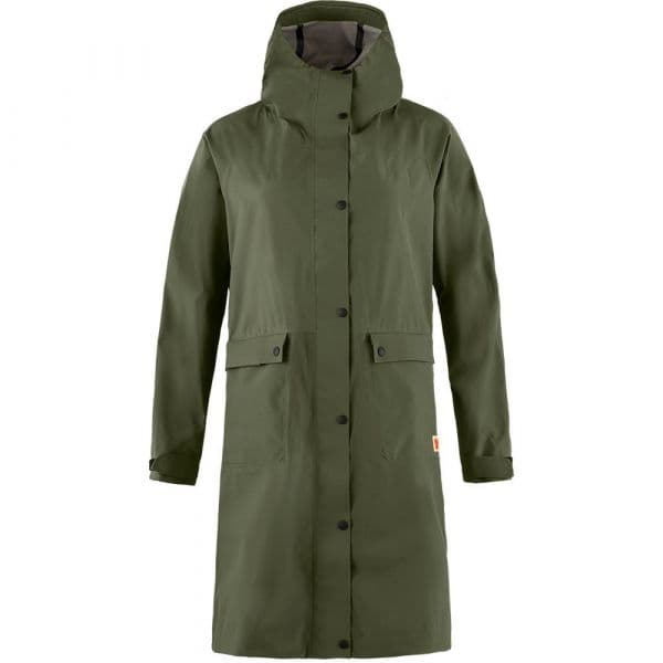 Fjällräven Vardag Rain Parka Verde L Mulher