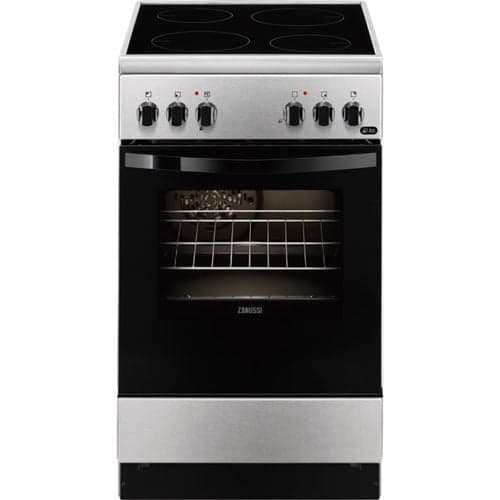 Fogão Zanussi ZCV550G1XA | Elétrico | 85x50x60 cm | 56 L | 4 Zonas | A | Aço inoxidável