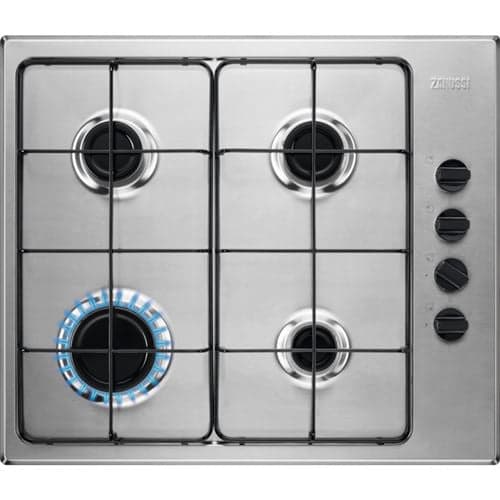 Placa a Gás Zanussi ZGH62417XA | 59,4 cm | 4 Zonas | Aço inoxidável