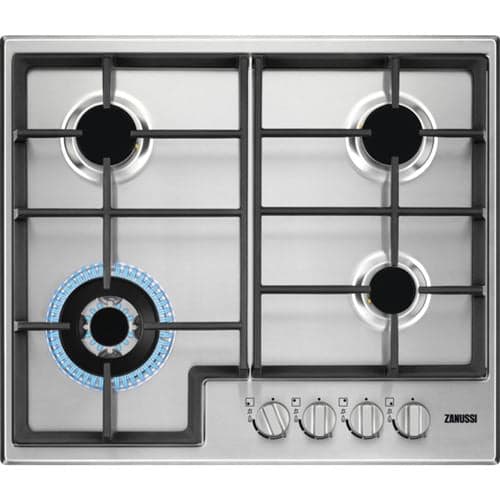 Placa a Gás Zanussi ZGH66424XS | 59,5 cm | 4 Zonas | Aço inoxidável